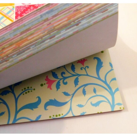 Scrapbook Paper Pack 12x12 Approx. 180 Pages Colorful Fleur de Lis Circles Lines - Picture 13 of 16